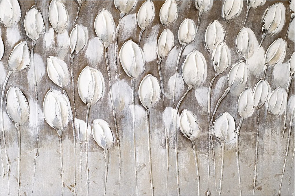 Obraz - Štruktúrované tulipány (90x60 cm)