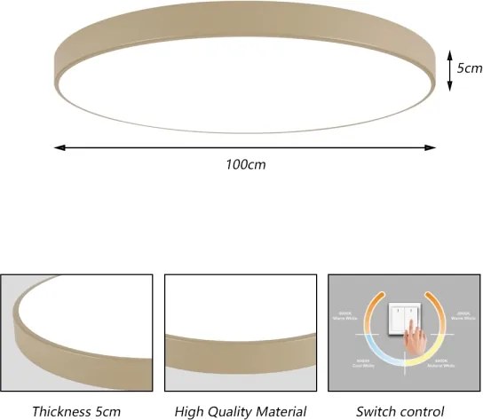 Brilagi-LED Stropné svietidlo POOL LED/128W/230V 3000/4500/6000K pr. 100 cm béžové