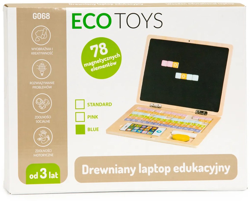 WELLHOX Vzdelávacia magnetická tabuľa notebook písmená čísla