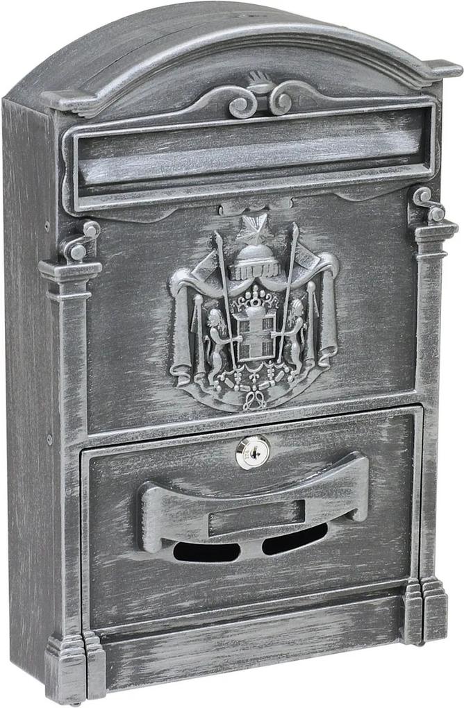 Poštová oceľová schránka s hliníkovým čelom BK.301.SP