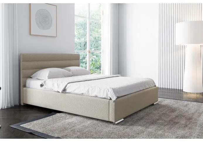 Elegantná čalúnená posteľ Leis 200x200, béžová