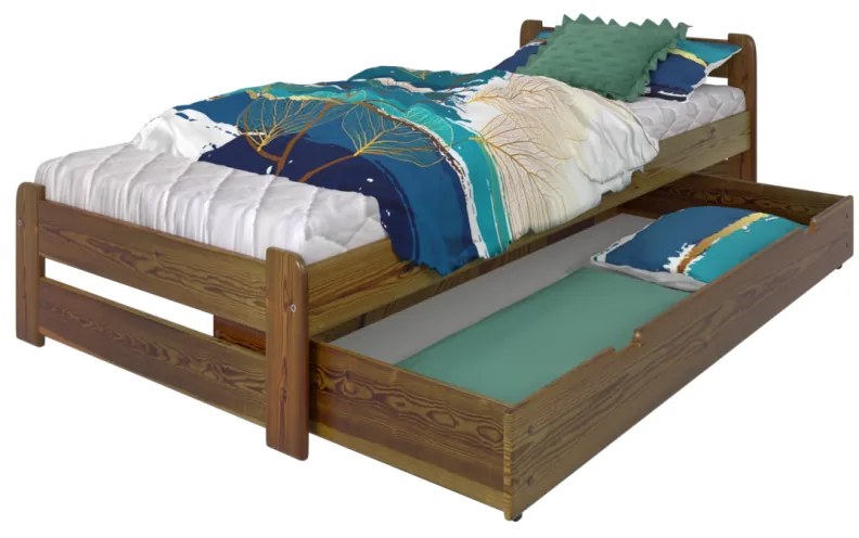 Maxi-Drew Manželská posteľ EURO (dub) aj v rozmere 160x200 s roštom - 200 x 100 cm + rošt