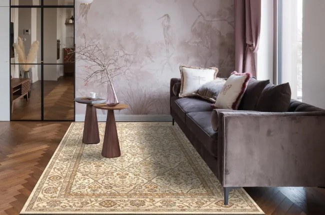 Koberec SOHO 477.27.LA100 OSTA geometrický naturálny béžový