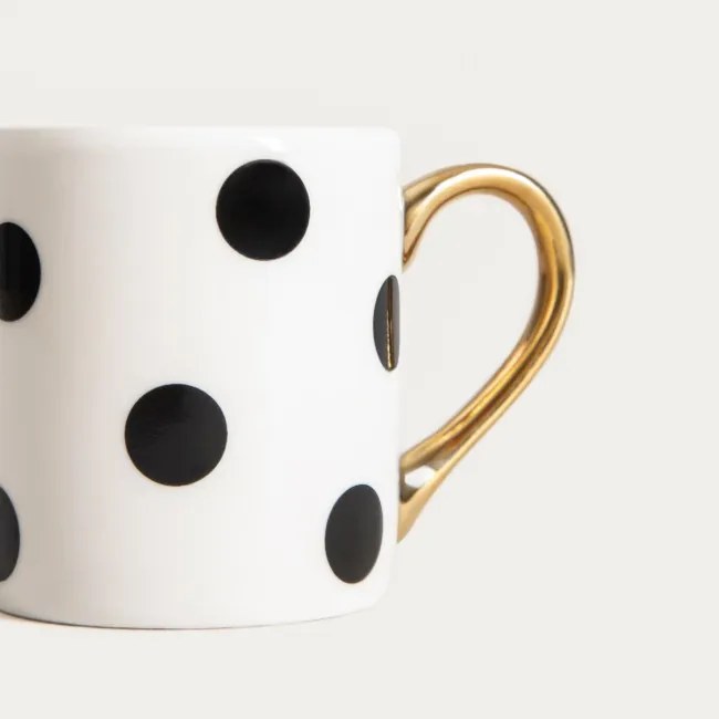 Šálka LUNYA s podšálkou, čierna / biela 757037 100 ml