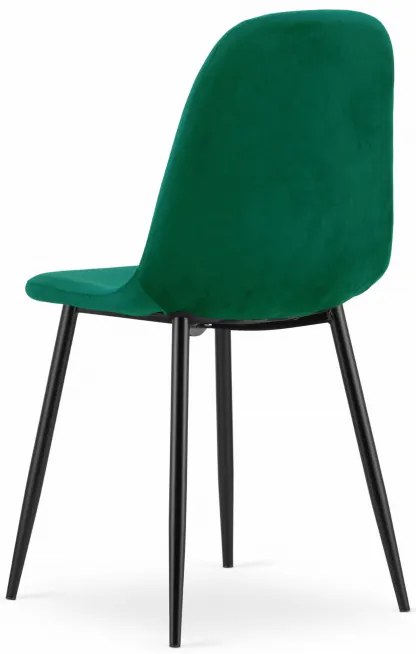 Set troch jedálenských stoličiek COMO tmavozelené (čierne nohy) (3ks)