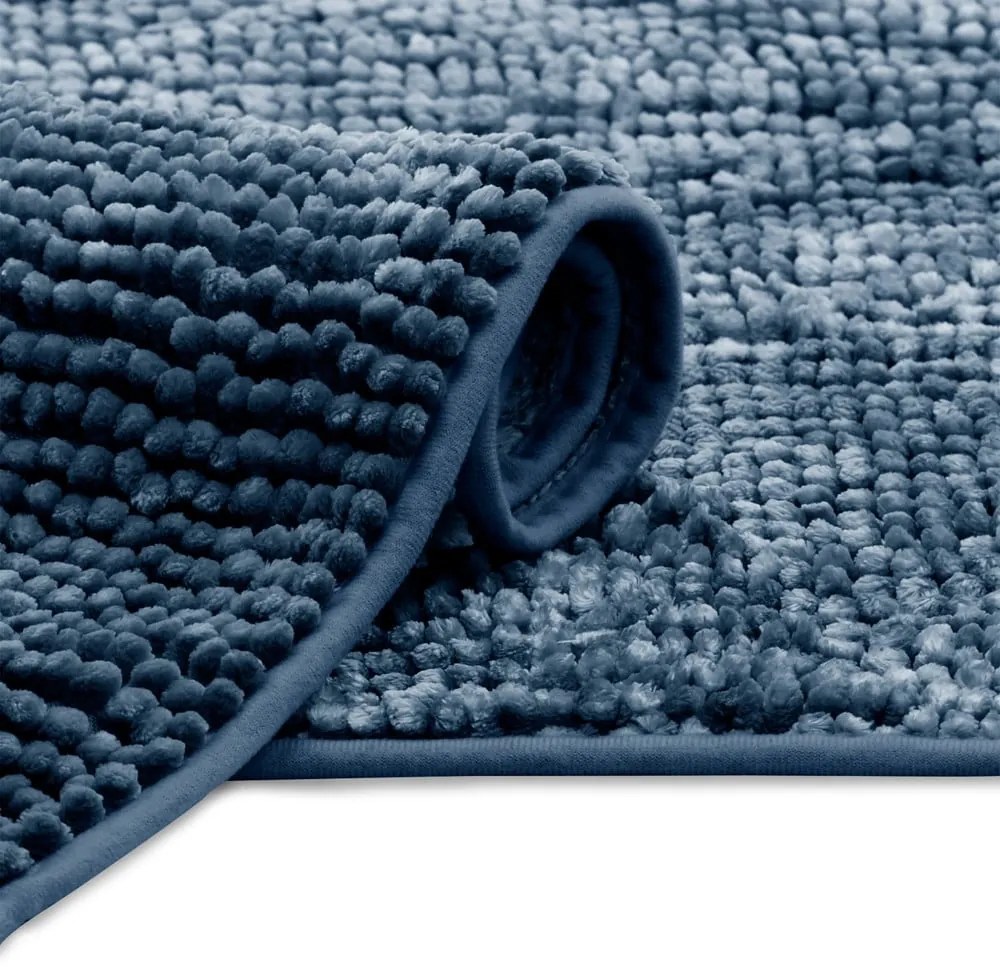 Tmavomodrá kúpeľňová predložka AmeliaHome Bati, 50 x 70 cm