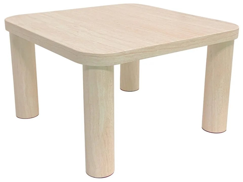 Béžový konferenčný stolík v dekore mramoru 60x60 cm Solano – Actona