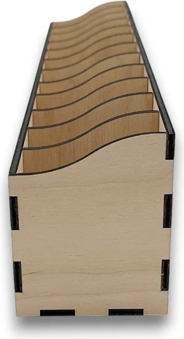 usporadejto.cz Pastelkovník XL VASKY, 44 x 8 x 10 cm, s označením farieb