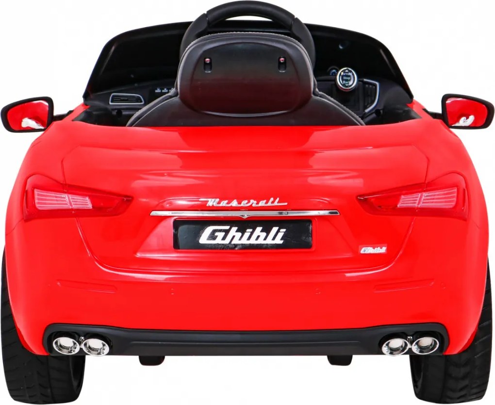 Ramiz Elektrické autíčko Maserati Ghibli na akumulátor červené + diaľkové ovládanie + pomalý štart + EVA + MP3 USB + LED