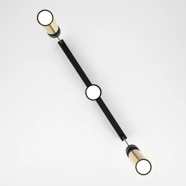 Jupiter 2007 - Luster na lanku ALAS 3xGU10/10W/230V zlatá/čierna