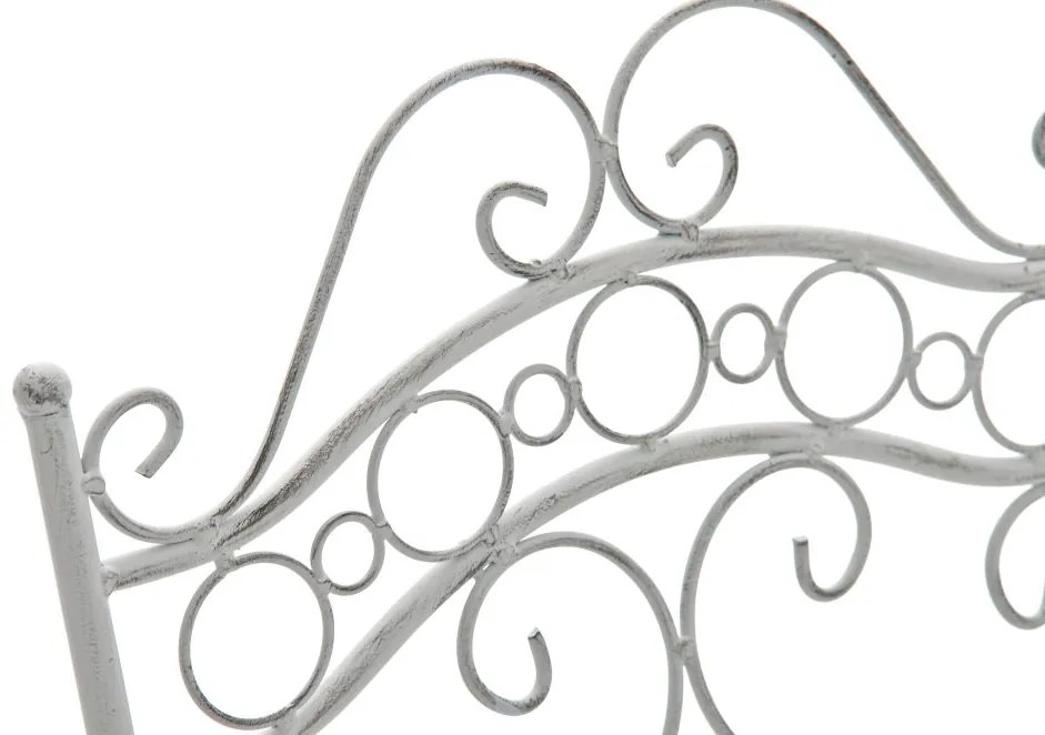 Kovová stolička skladacia Indra - Biela antik