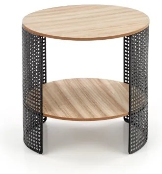 Konferenčný stolík TRAFICA 41x41 cm čierna/béžová