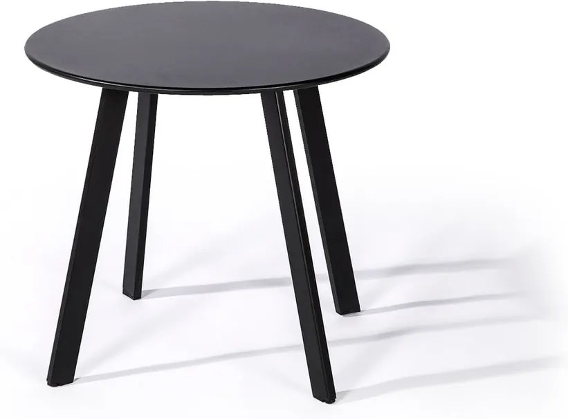 Čierny záhradný stôl Le Bonom Full Steel, ø 50 cm