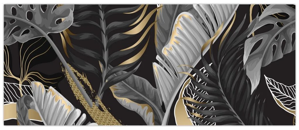 Obraz - Zlatá džungľa (120x50 cm)