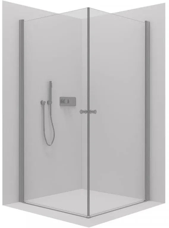 CERANO - Sprchovací kút Antelo Duo L/P - chróm, transparentné sklo - 120x80 cm - krídlový, CER-CER-8050BD145