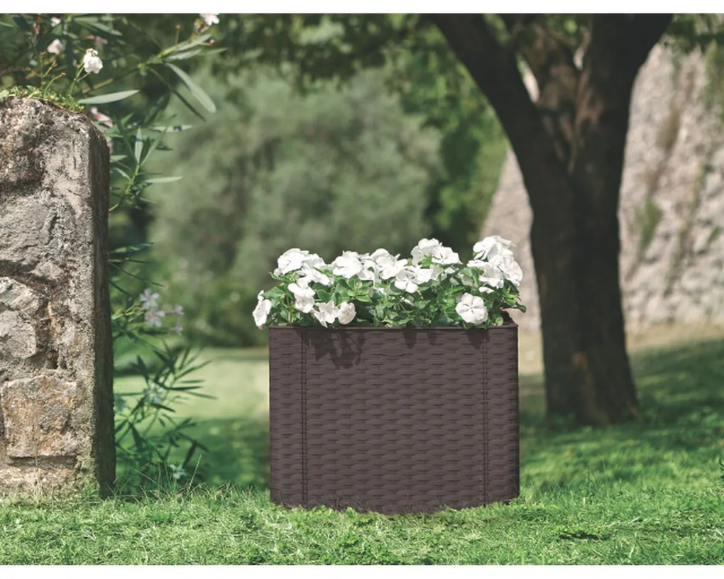 STEFANPLAST Samozavlažovací truhlík Natural Deluxe 35 l, antracit