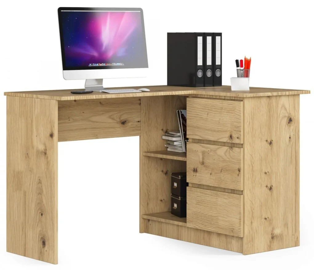 Počítačový stôl B16 pravá - dub artisan