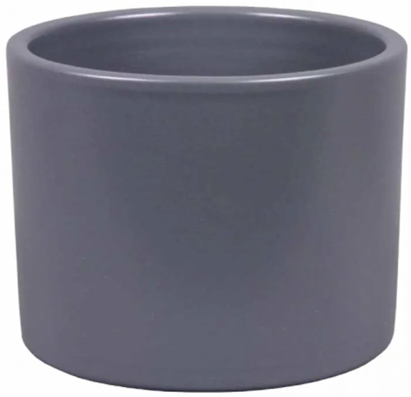 Obal na kvetináč ZEUS PALETE keramický matný tmavosivý 28 cm