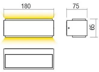 Redo 90404 - LED Vonkajšie nástenné svietidlo DASH LED/9W/230V 4000K IP65 hnedá