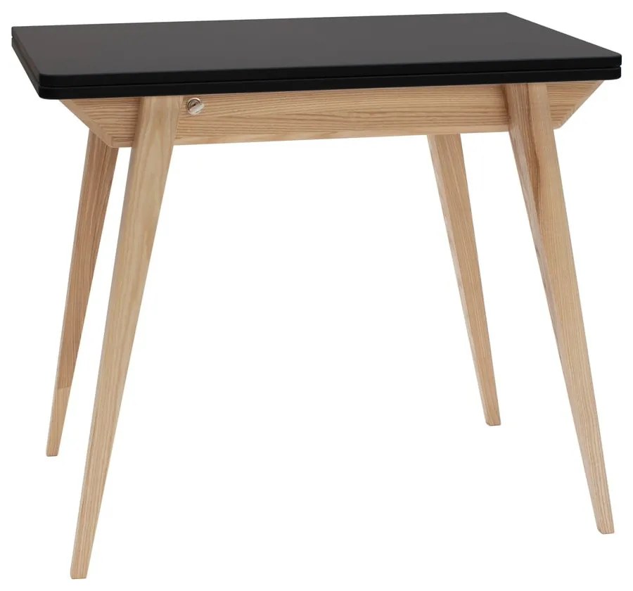 Rozkladací jedálenský stôl s čiernou doskou 65x90 cm Envelope - Ragaba