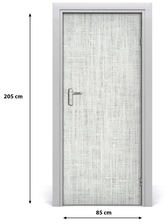 Samolepiace fototapety na dvere Ľanové biele plátno 85x205 cm
