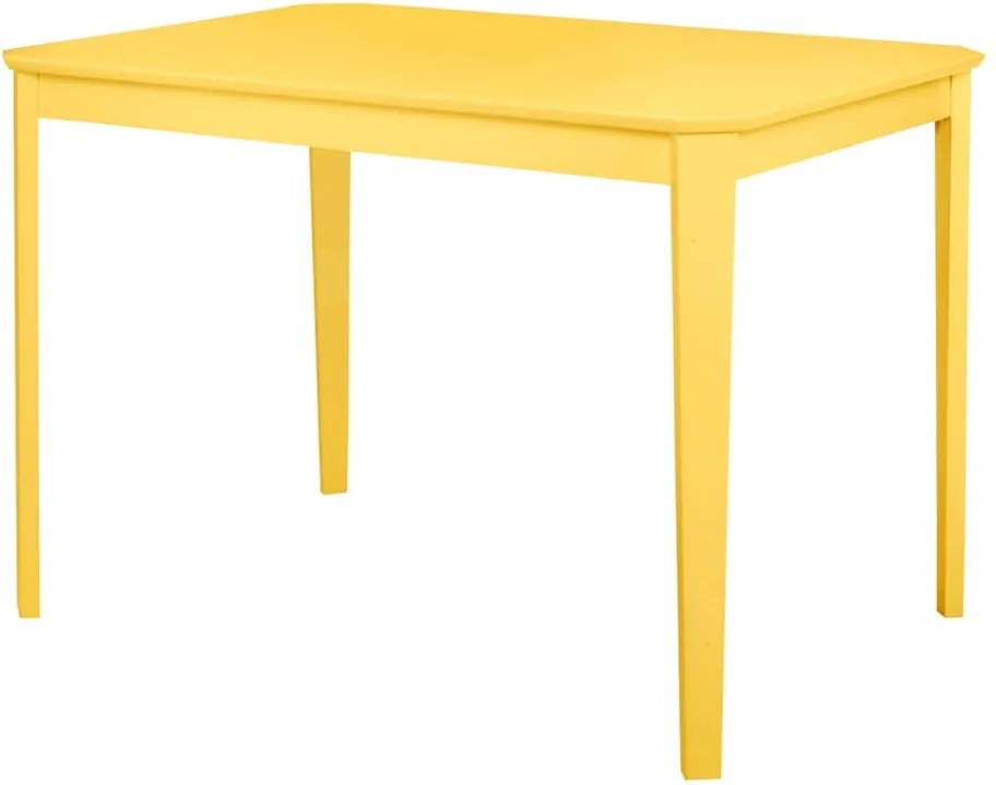 Žltý jedálenský stôl Støraa Trento, 110× 75 cm