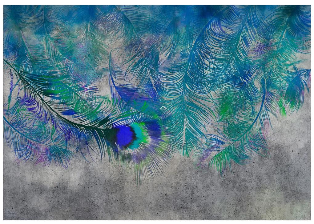 Artgeist Fototapeta - Peacock Feathers Veľkosť: 147x105, Verzia: Samolepiaca