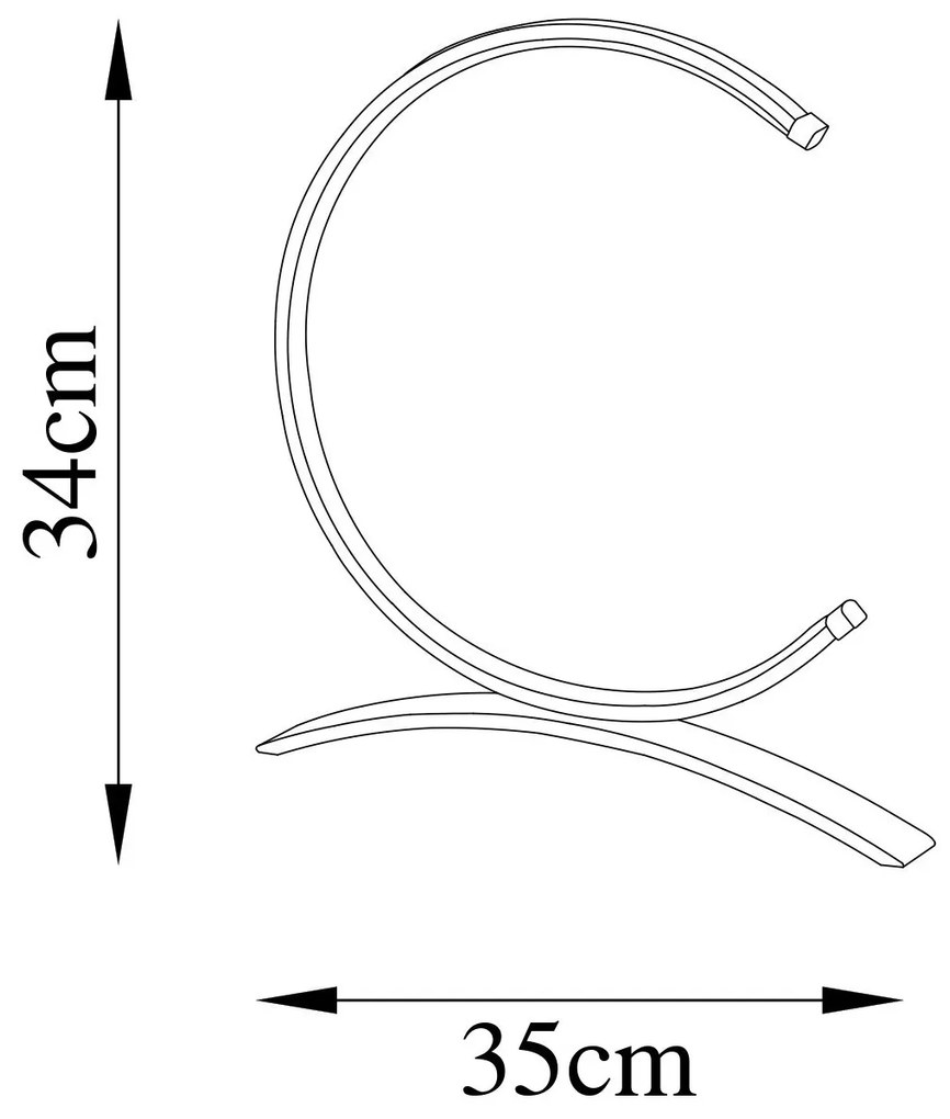 Stolná lampa Mesiac s LED osvetlením zlatá