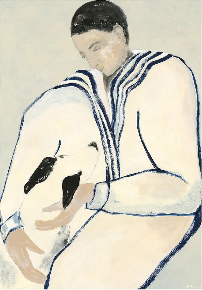 Moikka Plagát Man and Dog by Sofia Lind 30x40 cm