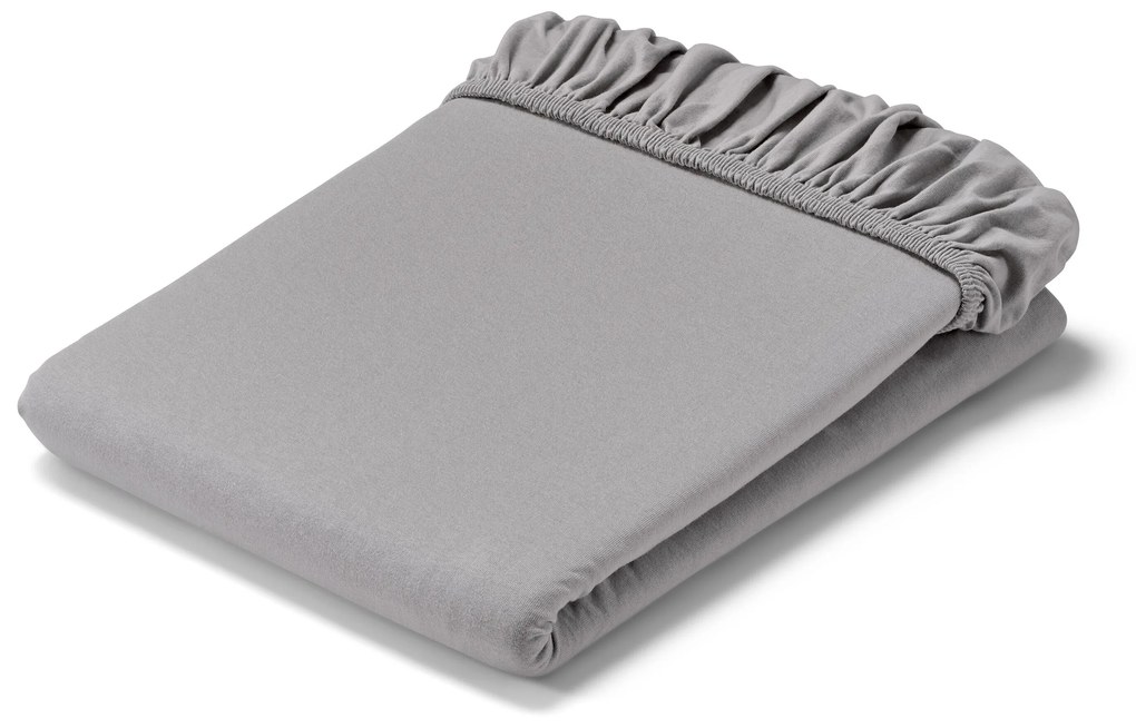 Džersejové napínacie prestieradlo, sivé, nadmerná veľkosť