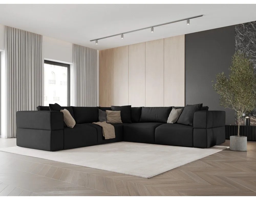 Čierna variabilná rohová pohovka Esther – Milo Casa