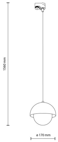 Luster na lanku do lištového systému BONO 1xG9/8W/230V čierna