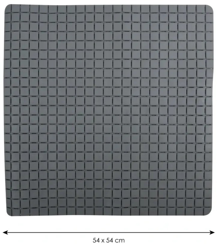 Spirella Protiskluzová podložka do sprchy QUADROPremium, šedá, 54 x 54 cm