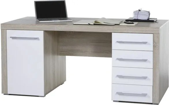 Sconto Písací stôl CUBE 39-002-68 dub sonoma/biela