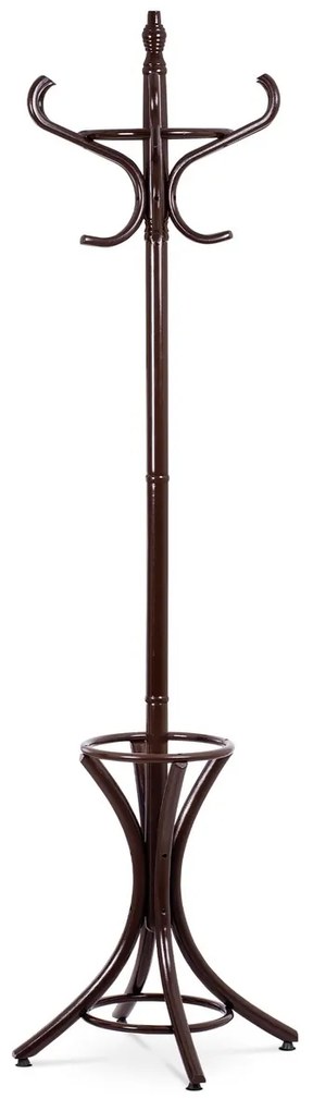 Drevený stojanový vešiak tmavohnedá, 52 x 186 cm