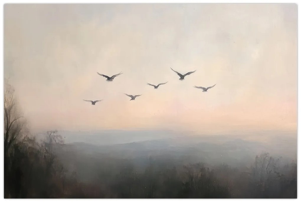 Obraz - Hejno vtákov (90x60 cm)