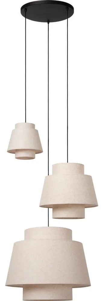 Lucide 21435/13/38 - Luster na lanku TRIBUTE 3xE27/40W/230V krémová