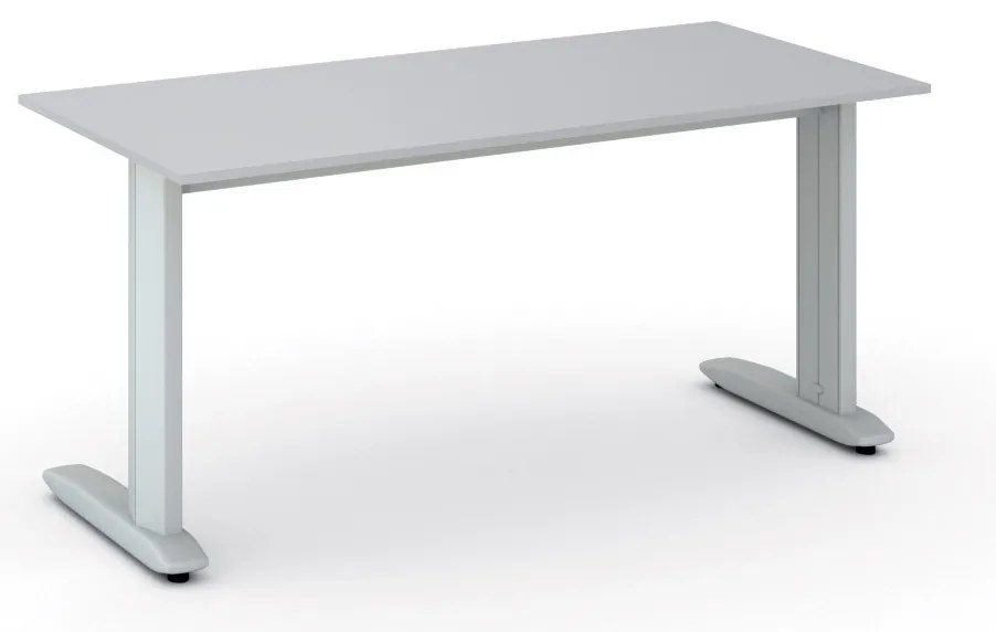 Kancelársky písací stôl PRIMO FLEXIBLE, 160x80 cm, sivá