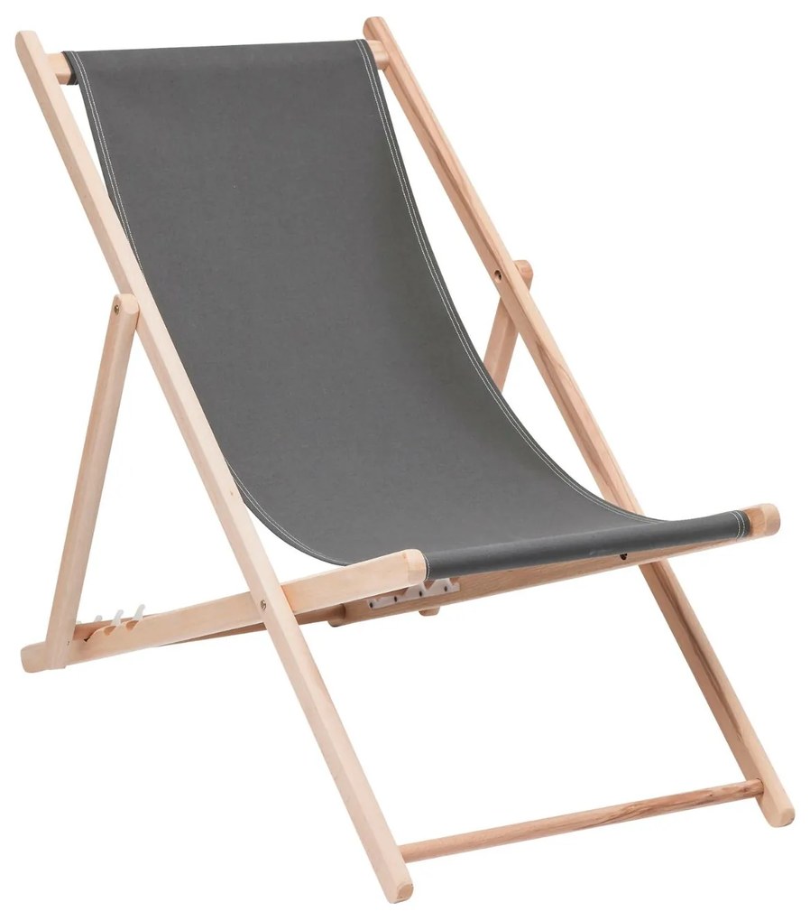 Easy záhradné lehátko sivé