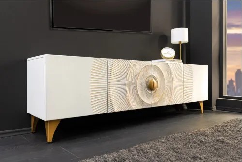 TV-skrinka 48411 Bailey 180cm Drevo Mango Bielené - Komfort-nábytok