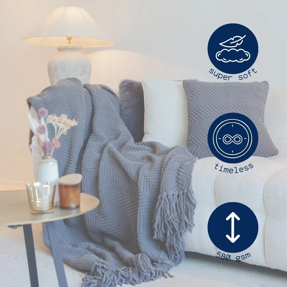 Sivá deka zo ženilky 130x170 cm Renee – Tiseco Home Studio