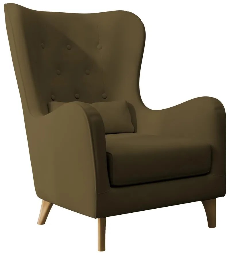Kreslo Calimero I  (olivová + wenge). Akcia -20%. Vlastná spoľahlivá doprava až k Vám domov. 1099352