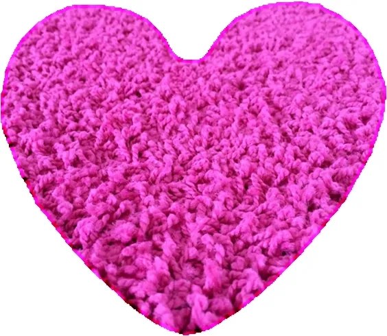 Vopi koberce AKCE: 120x120 cm Kusový koberec Color shaggy růžový srdce - 120x120 cm