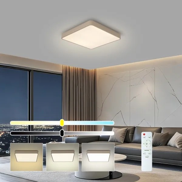 Brilagi-LED stmievateľné stropné svietidlo POOL SQUARE LED/36W/230V 3000-6000K 40x40 cm béžová+DO