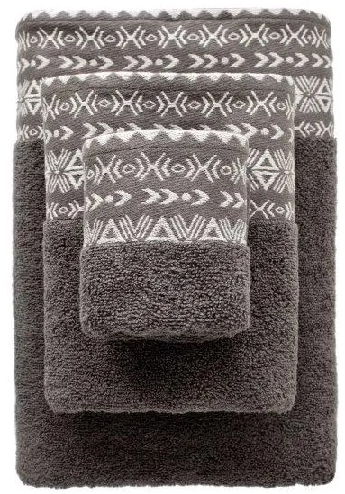 Bavlnená osuška Driada 70x140 cm tmavosivá