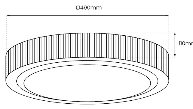 Stropné LED svietidlo Miri, 1x LED 34w, 4000k, w/b