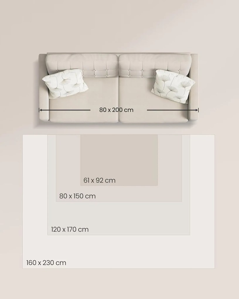 Obdĺžnikový koberec ORIENT 120x170 cm cappuccino béžový