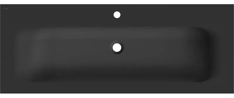 Mexen Vela, umývadlo na zapustenie 121 x 46,5 cm, čierna matná, 25231271