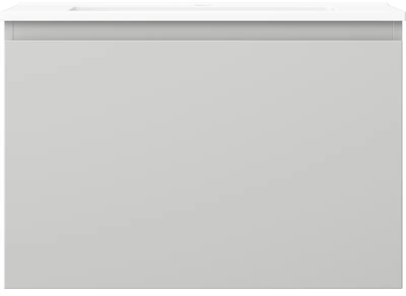 Mexen Orio, kúpeľňová skrinka 70 cm s umývadlom Otis, 1 zásuvka, šedá matná/biela matná, 91A10-07047-1-BF62-W18M01