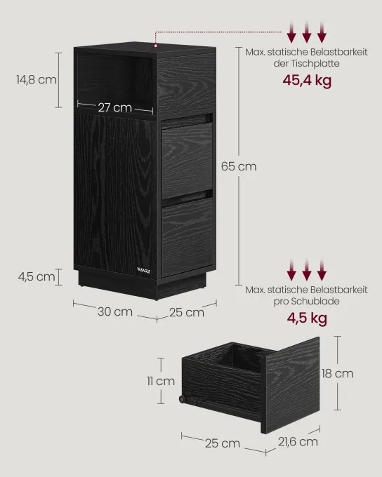 Set dvoch nočných stolíkov LET856B56 (2ks)
